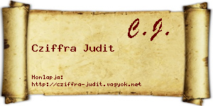 Cziffra Judit névjegykártya